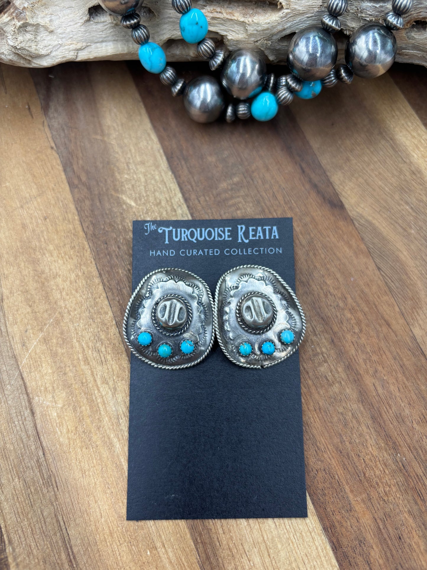 Cowboy Hat Earrings #826-6 by Running Bear, Native