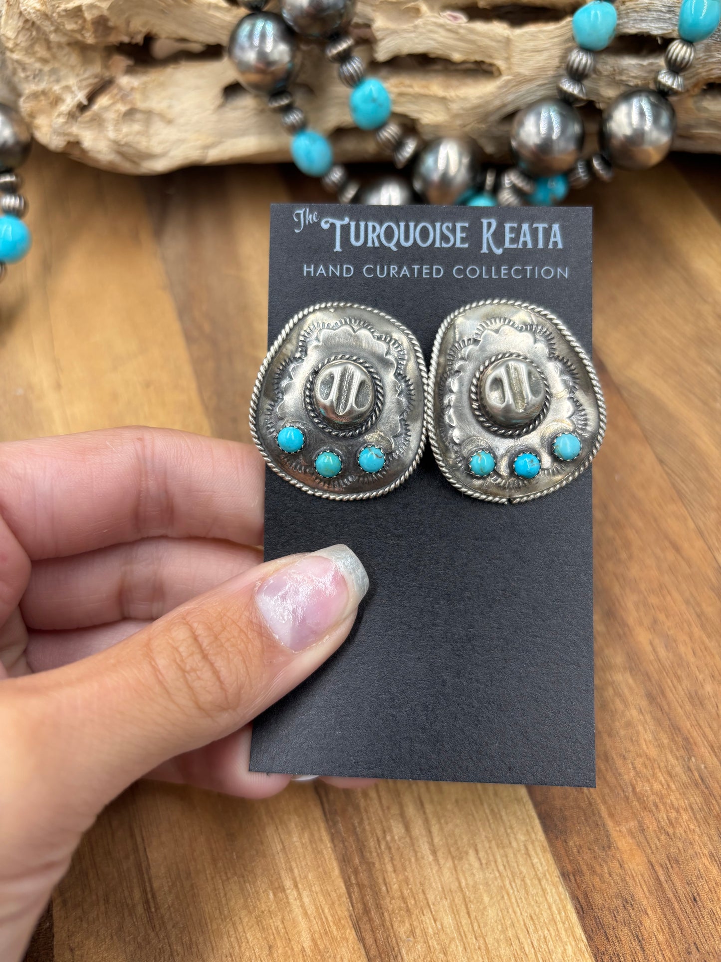 Cowboy Hat Earrings #826-6 by Running Bear, Native