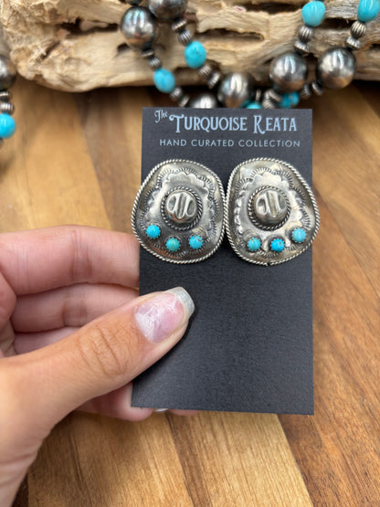 Cowboy Hat Earrings #826-6 by Running Bear, Native