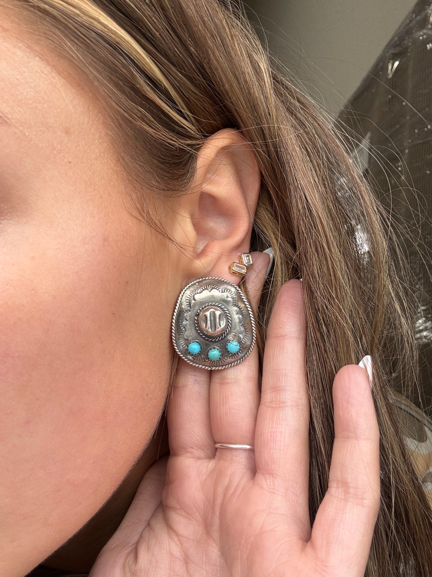 Cowboy Hat Earrings #826-6 by Running Bear, Native