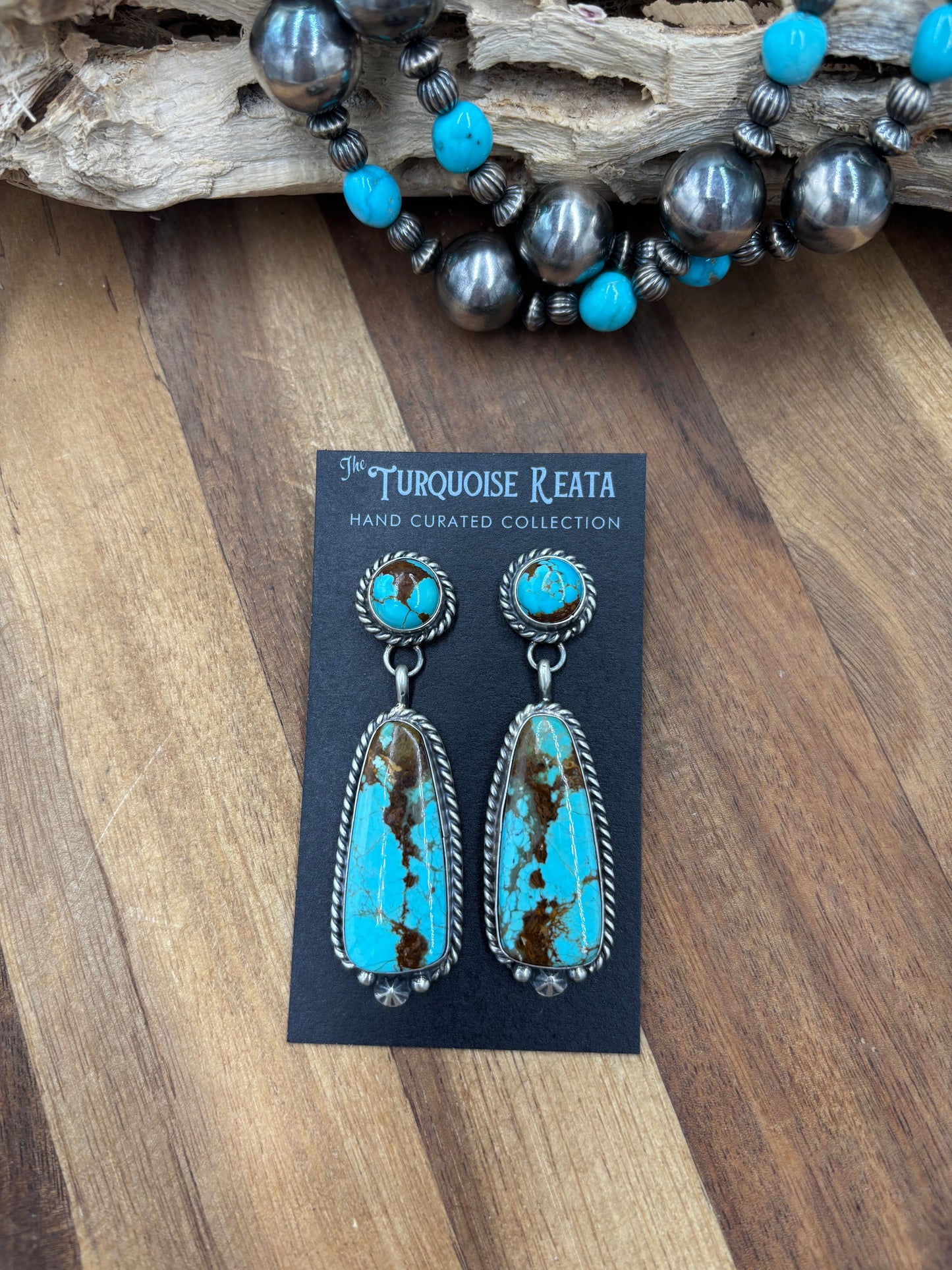 Mine #8 #826-5A Earrings by Chassity Belone, Navajo