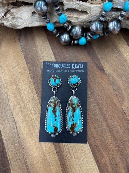 Mine #8 #826-5A Earrings by Chassity Belone, Navajo