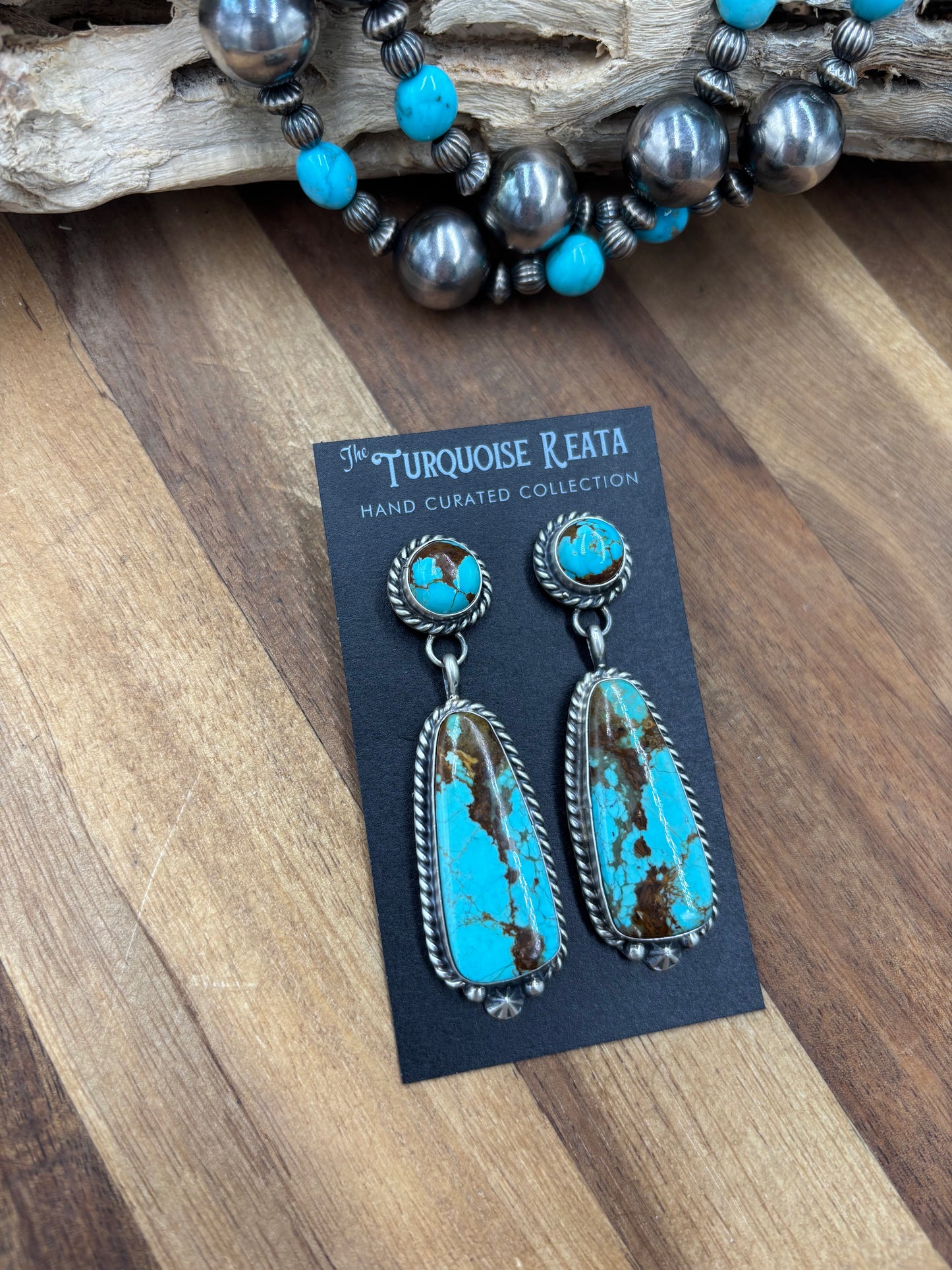 Mine #8 #826-5A Earrings by Chassity Belone, Navajo