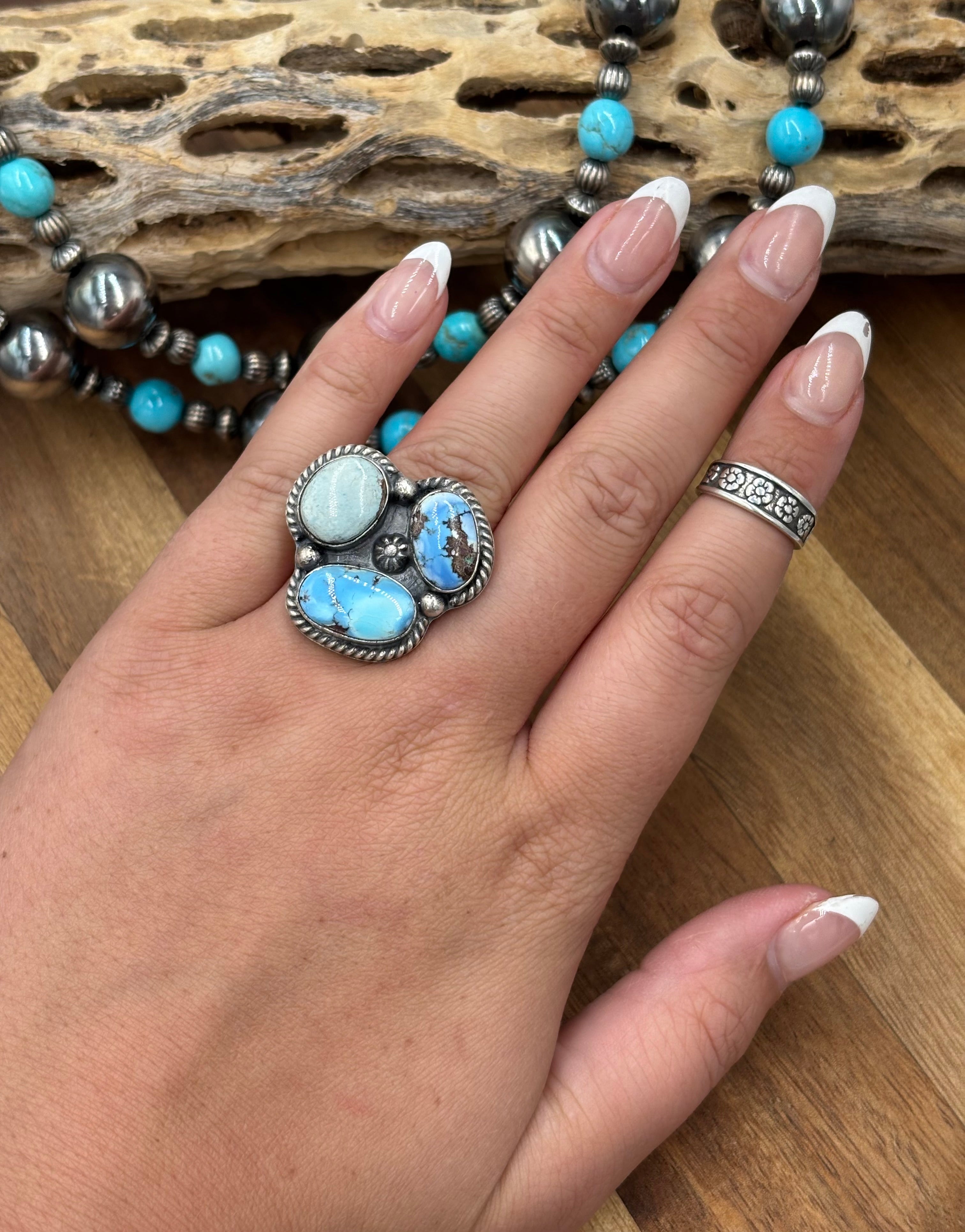 【KーSHOP】Lyle Piaso レイリィピアソ　リング　NAVAJO Golden Hills Adjustable Ring #725-3 By Lyle Piaso, Navajo – The