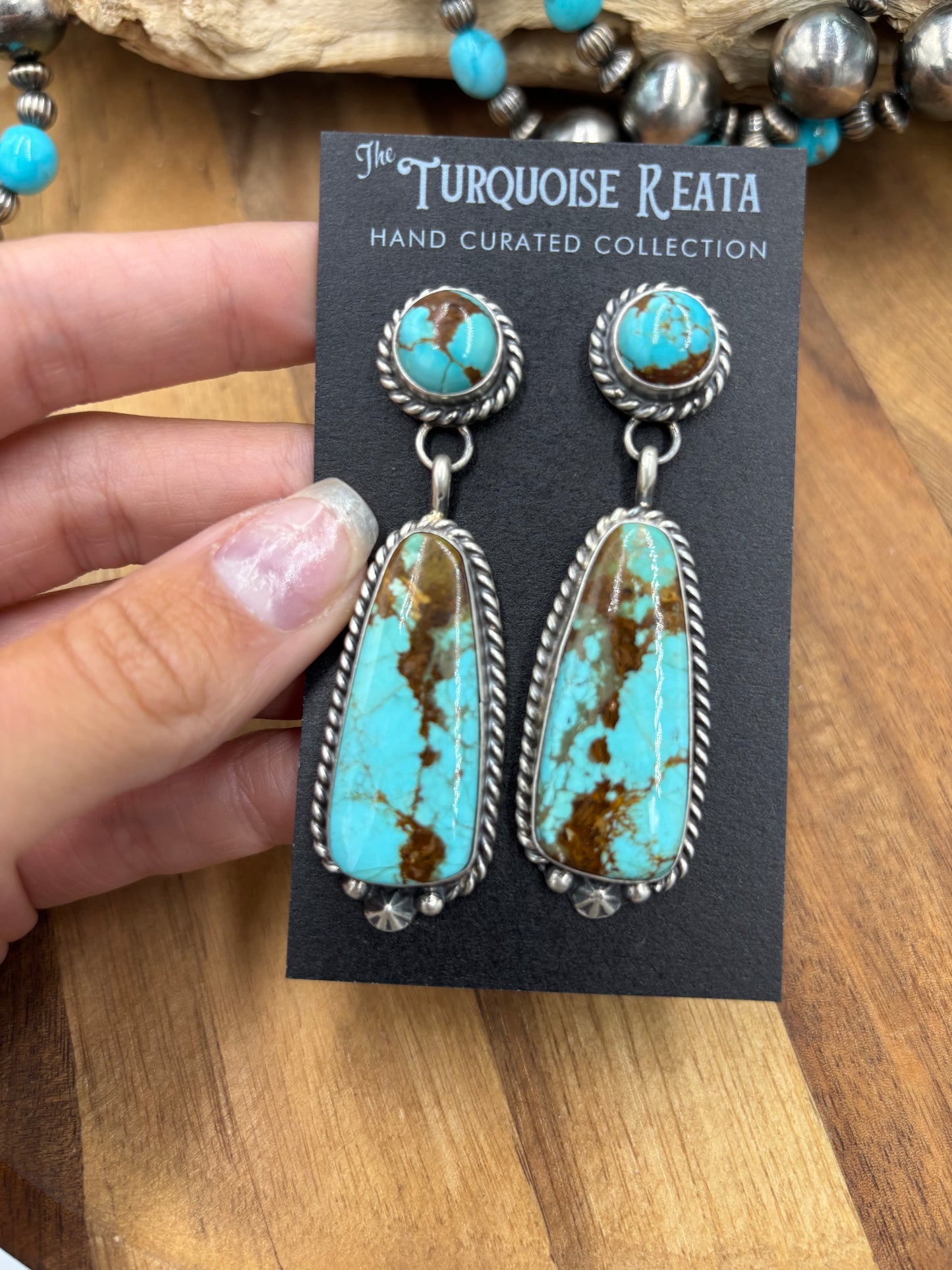 Mine #8 #826-5A Earrings by Chassity Belone, Navajo