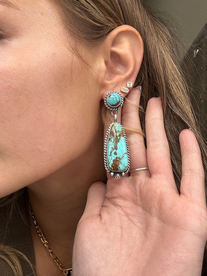 Mine #8 #826-5A Earrings by Chassity Belone, Navajo