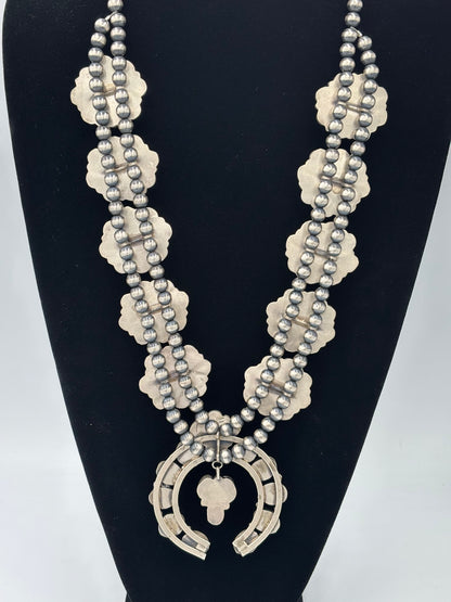 Orange Spiny #913-4 Squash Blossom by Ella Peter, Navajo