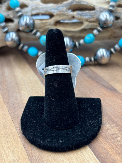 Golden Hills Adjustable Ring #725-2 By Lyle Piaso, Navajo