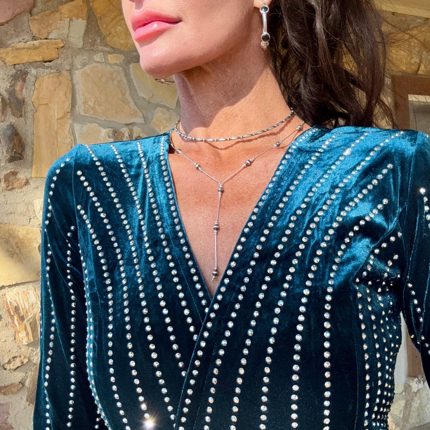 Velvet Skyline Romper