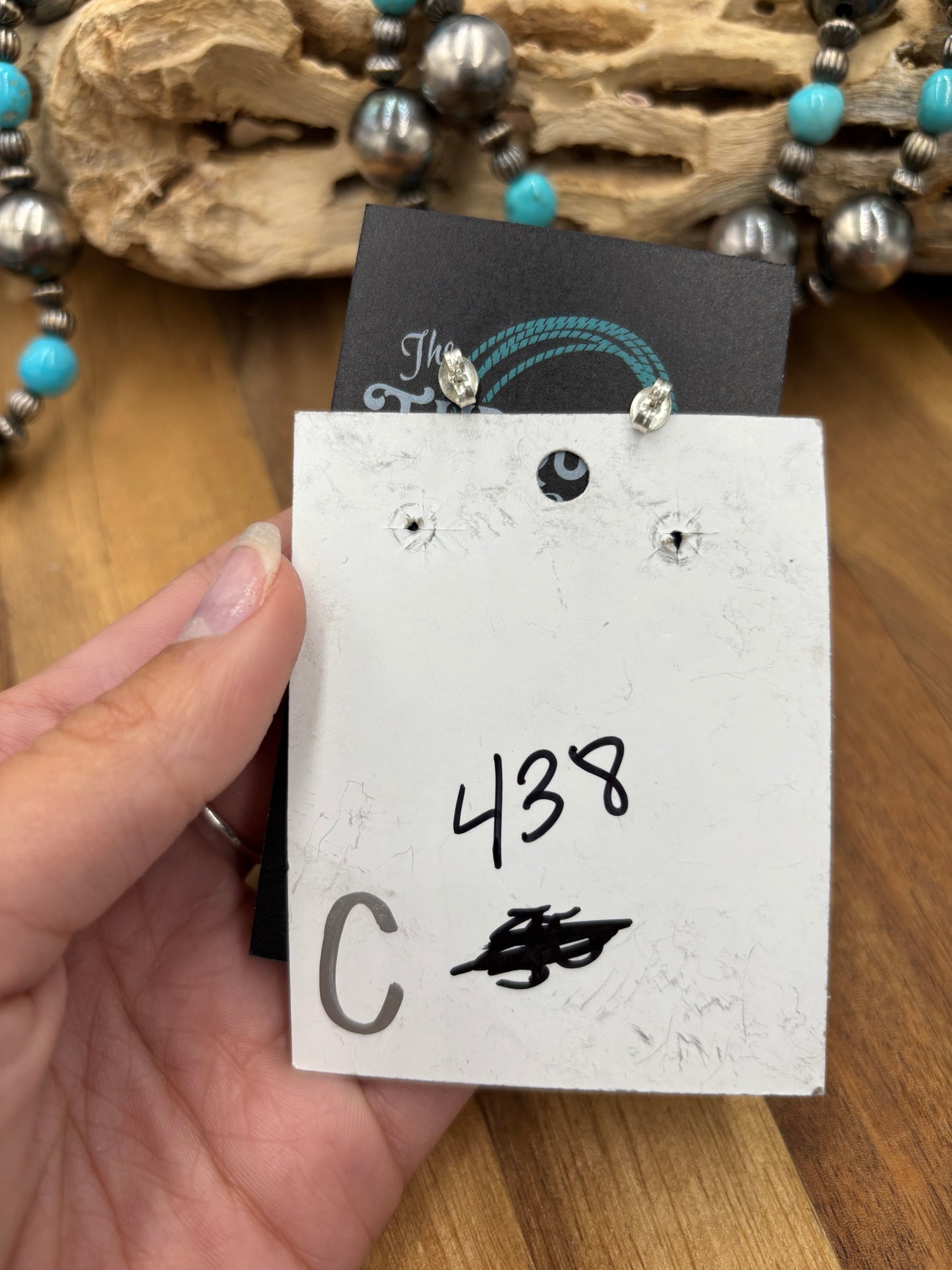 Mine #8 #826-5C Earrings by Chassity Belone, Navajo