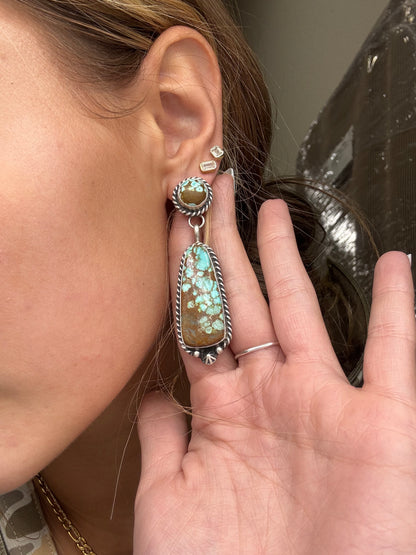 Mine #8 #826-5C Earrings by Chassity Belone, Navajo