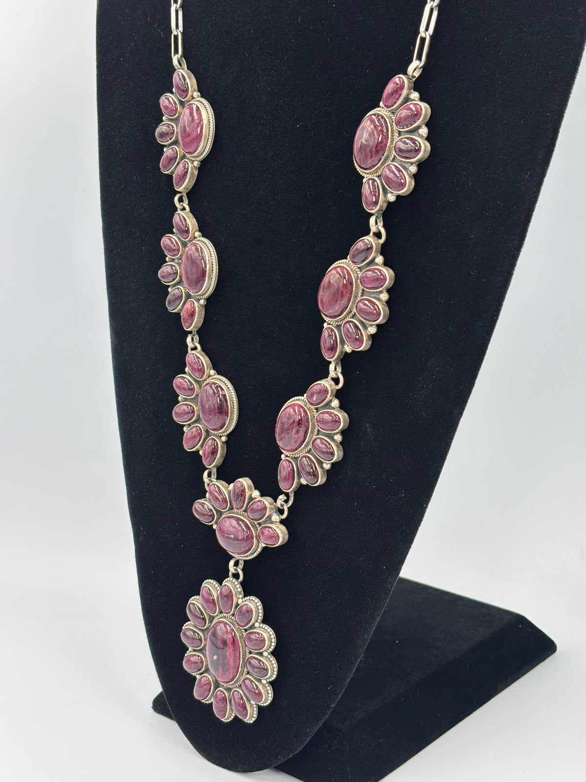 Purple Spiny #913-6 Lariat Necklace
