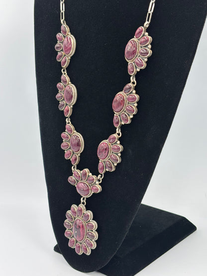 Purple Spiny #913-6 Lariat Necklace
