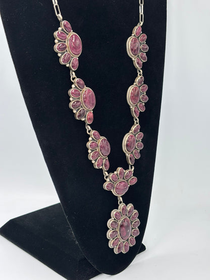 Purple Spiny #913-6 Lariat Necklace
