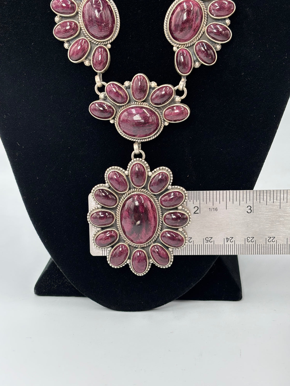 Purple Spiny #913-6 Lariat Necklace
