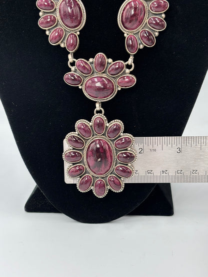 Purple Spiny #913-6 Lariat Necklace