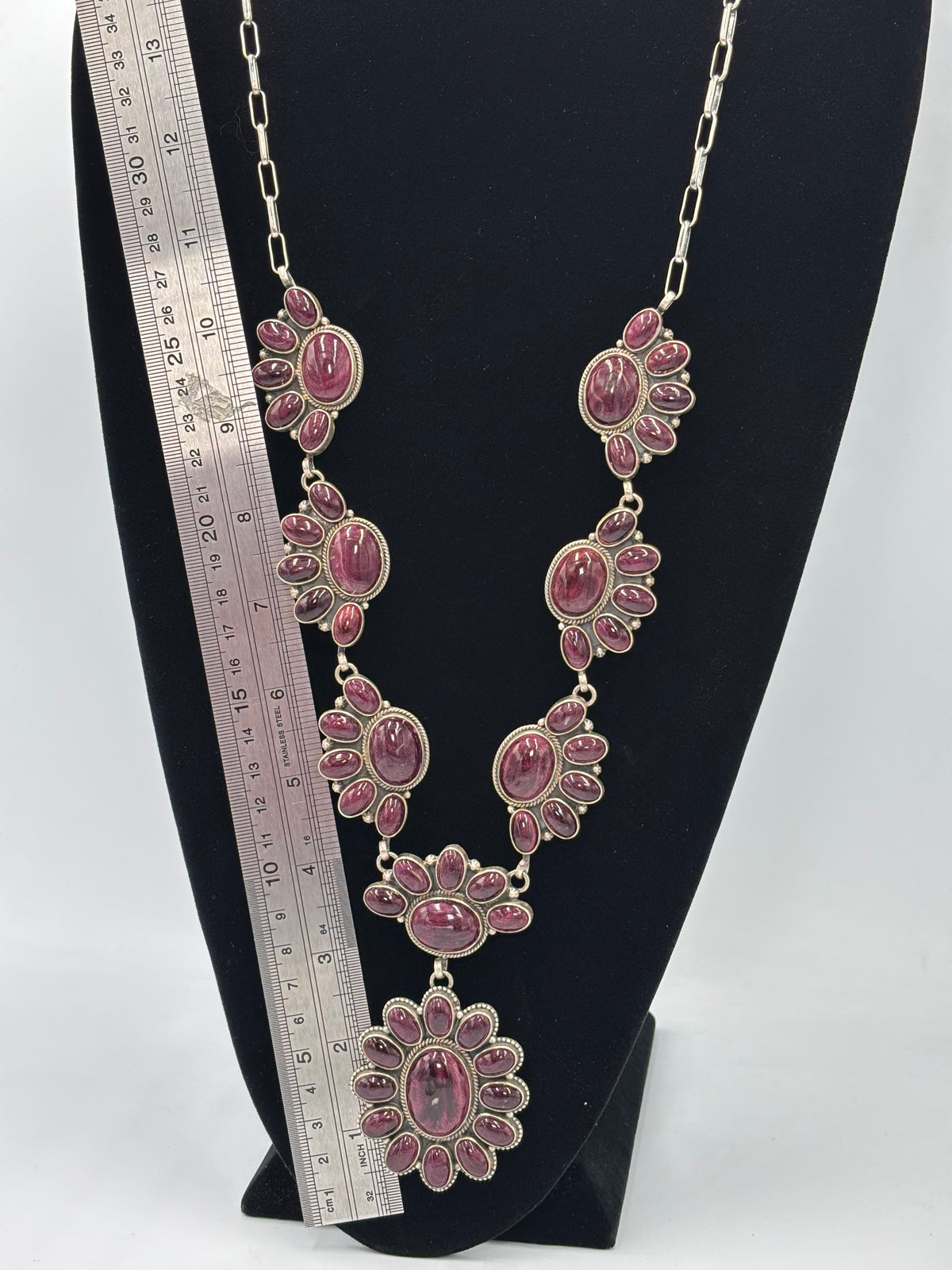 Purple Spiny #913-6 Lariat Necklace