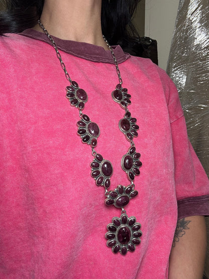 Purple Spiny #913-6 Lariat Necklace