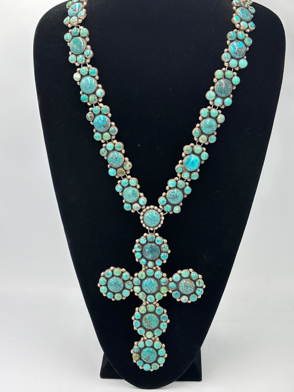 Turquoise #913-7 Cross Necklace by Federico