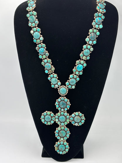 Turquoise #913-7 Cross Necklace by Federico
