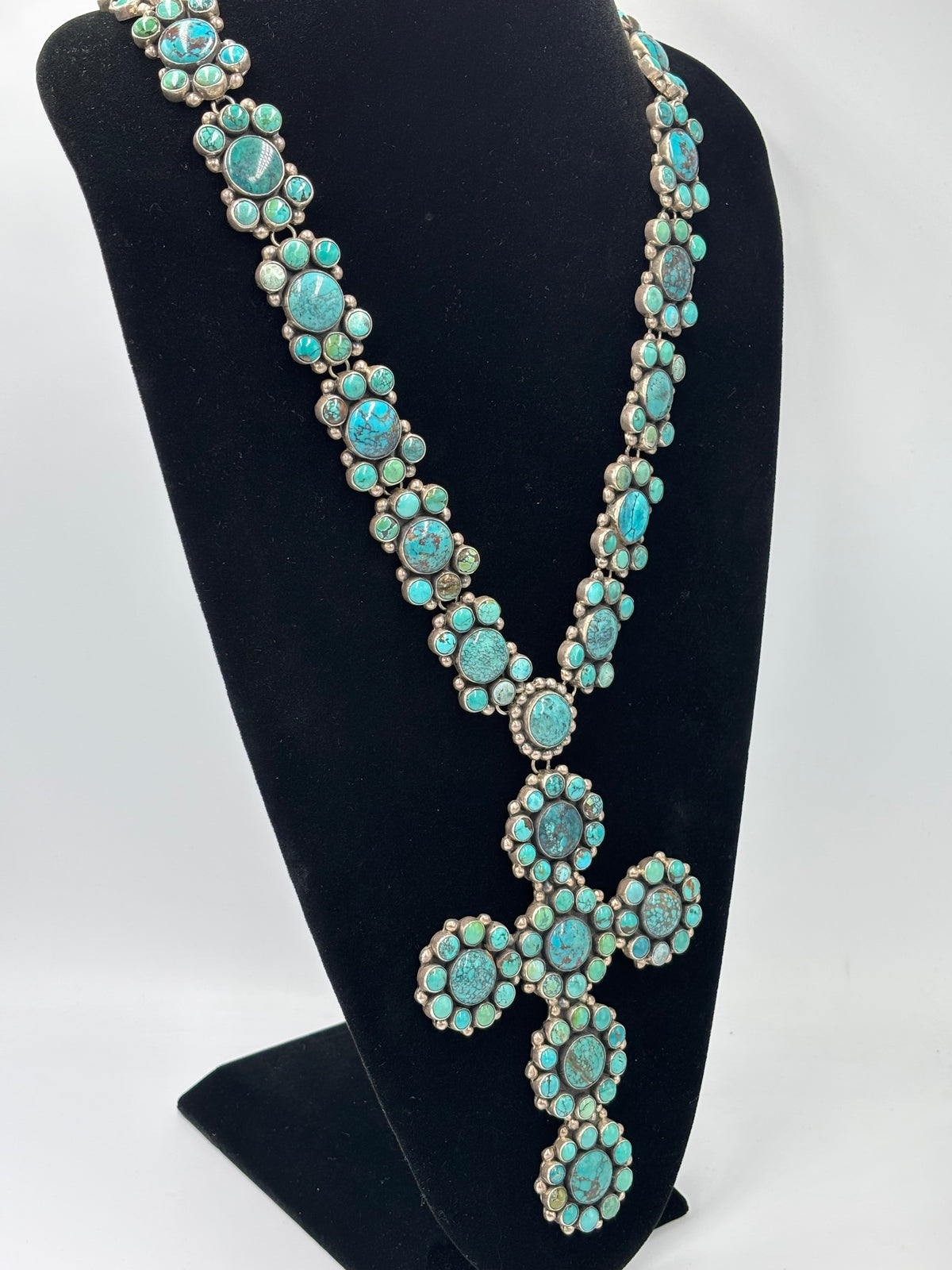 Turquoise #913-7 Cross Necklace by Federico