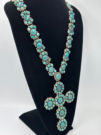 Turquoise #913-7 Cross Necklace by Federico