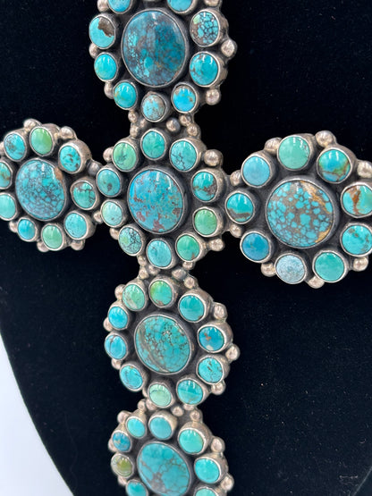 Turquoise #913-7 Cross Necklace by Federico