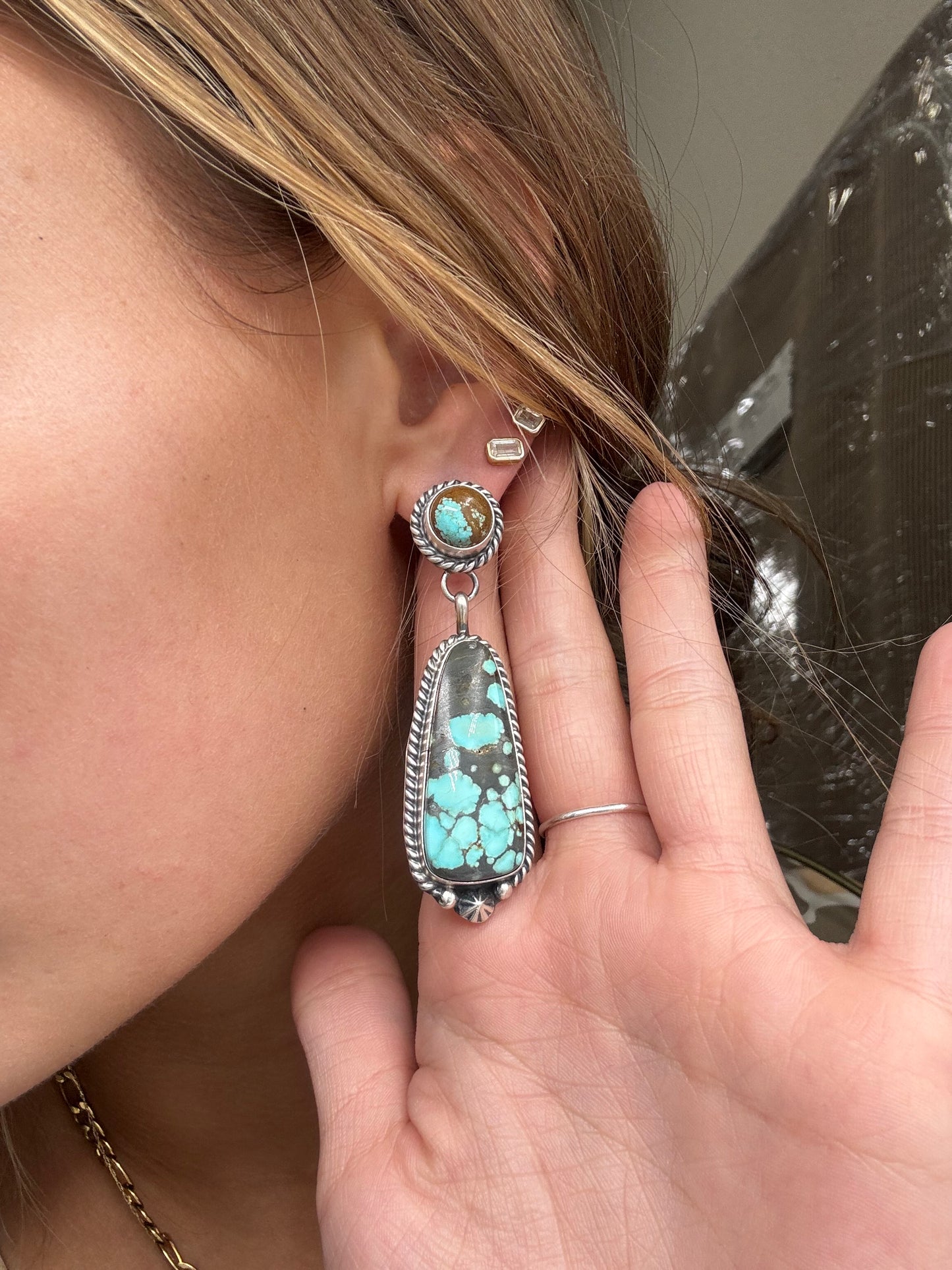 Mine #8 #812-14F Earrings by Chassity Belone, Navajo