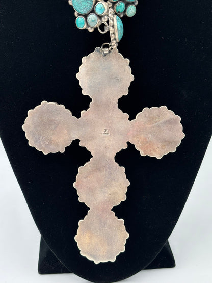 Turquoise #913-7 Cross Necklace by Federico
