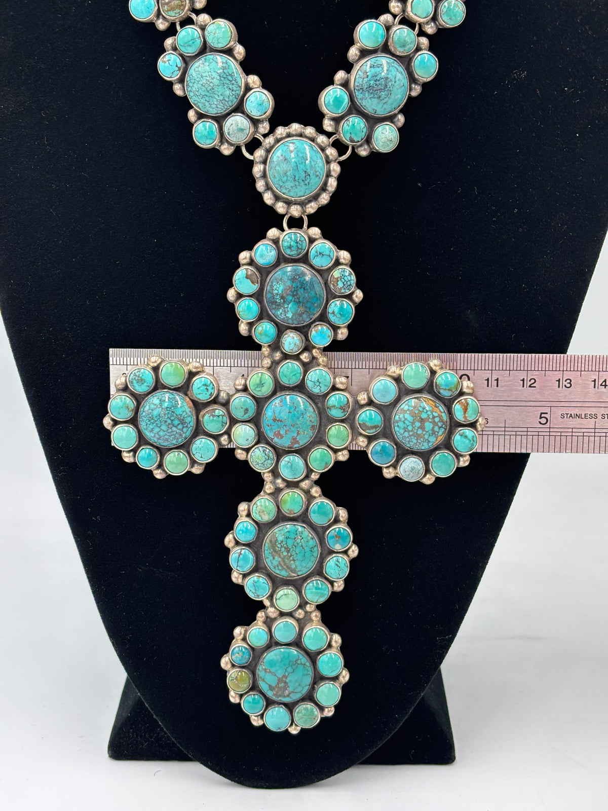Turquoise #913-7 Cross Necklace by Federico