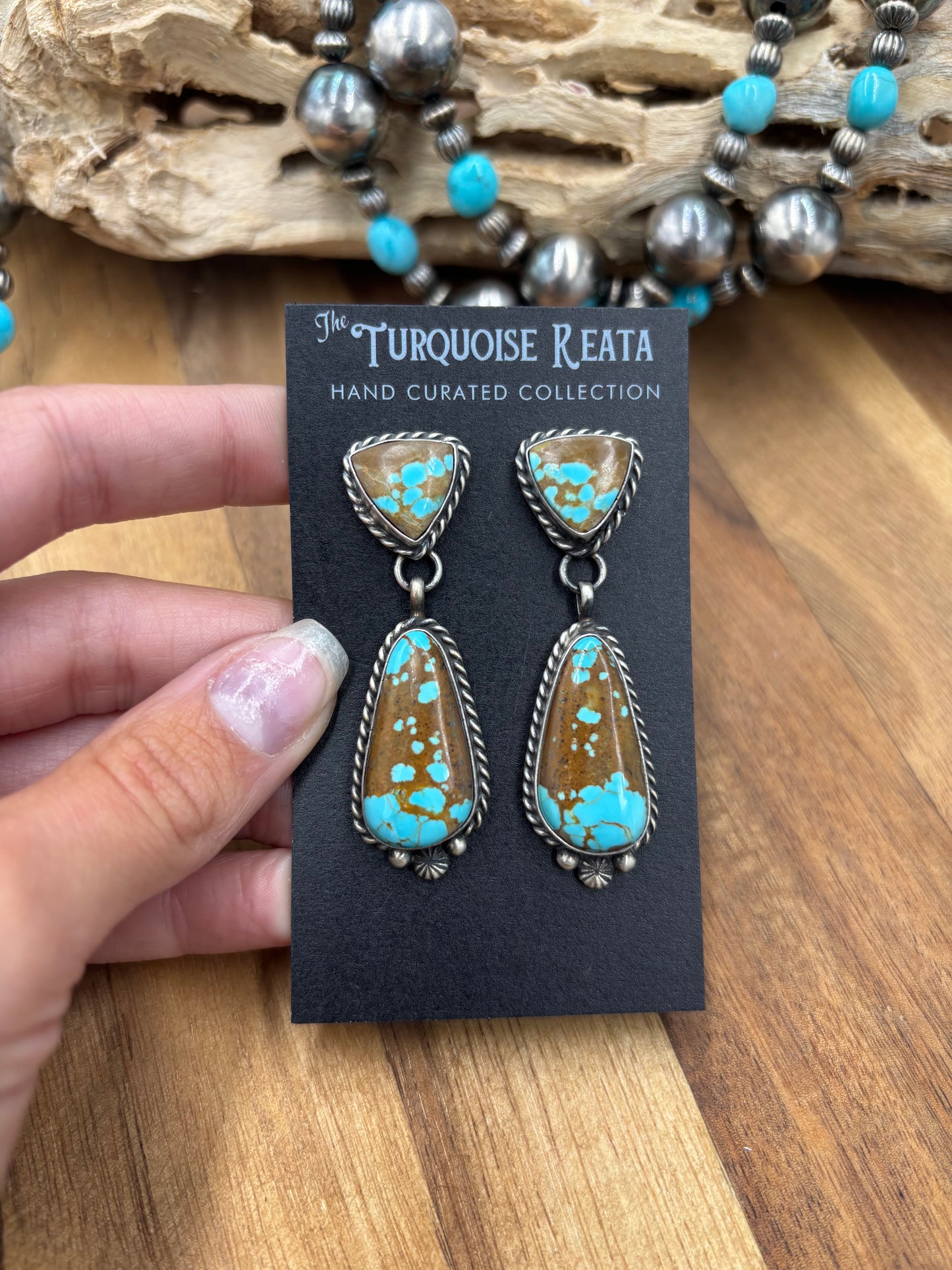 Mine #8 #812-13A Earrings by Chassity Belone, Navajo