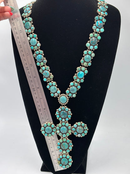 Turquoise #913-7 Cross Necklace by Federico