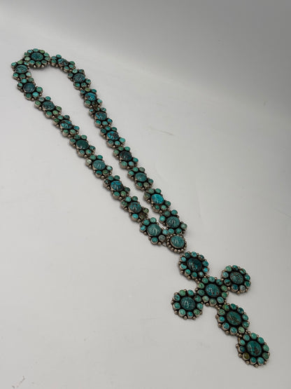 Turquoise #913-7 Cross Necklace by Federico
