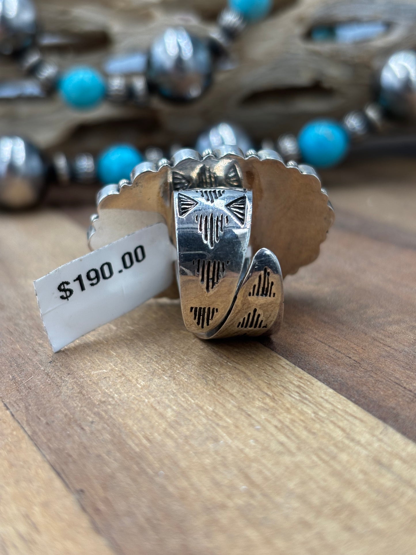 Wampum & Freshwater Pearl Adjustable Ring #725
