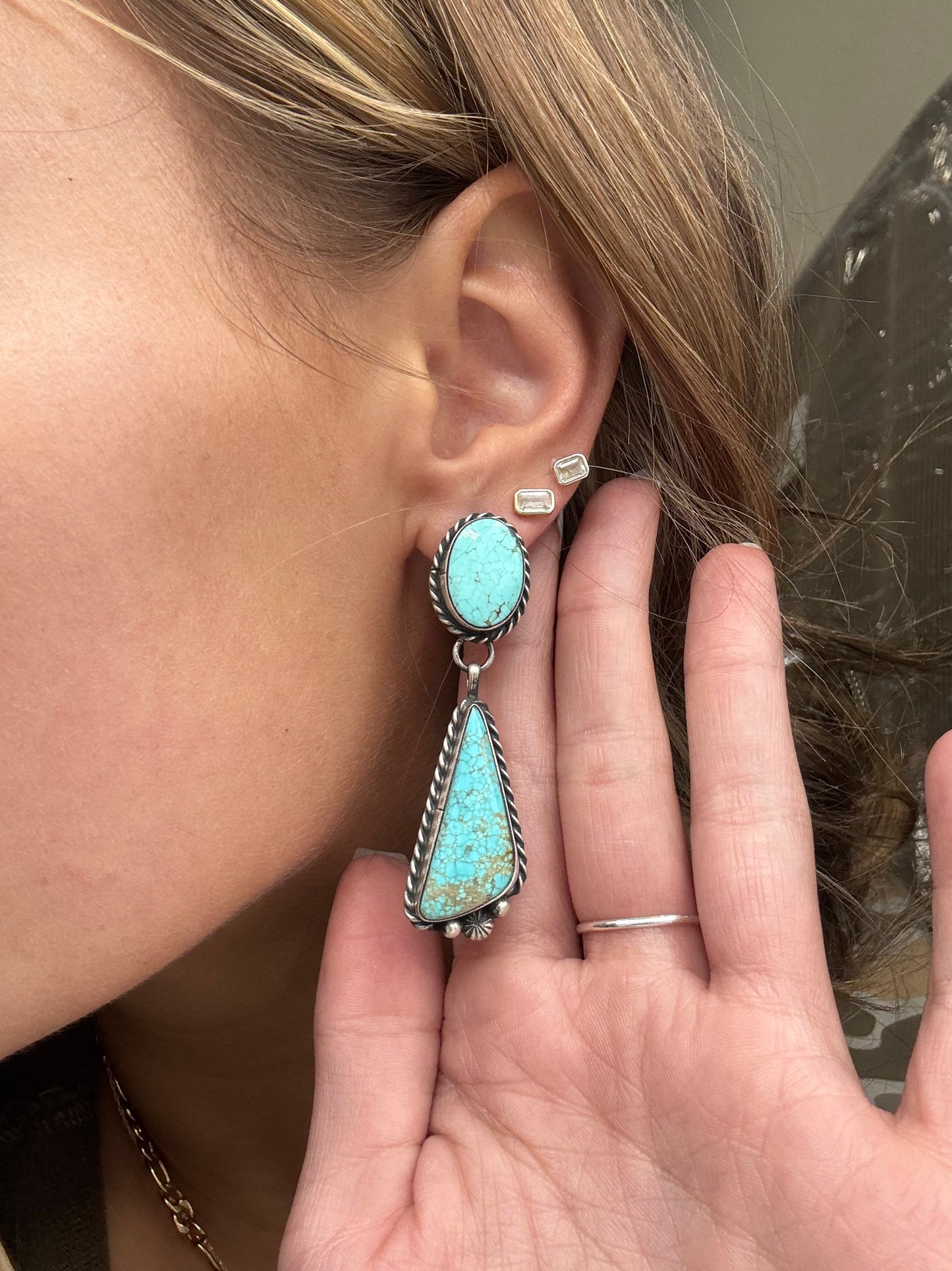 Mine #8 #812-11D Earrings by Chassity Belone, Navajo