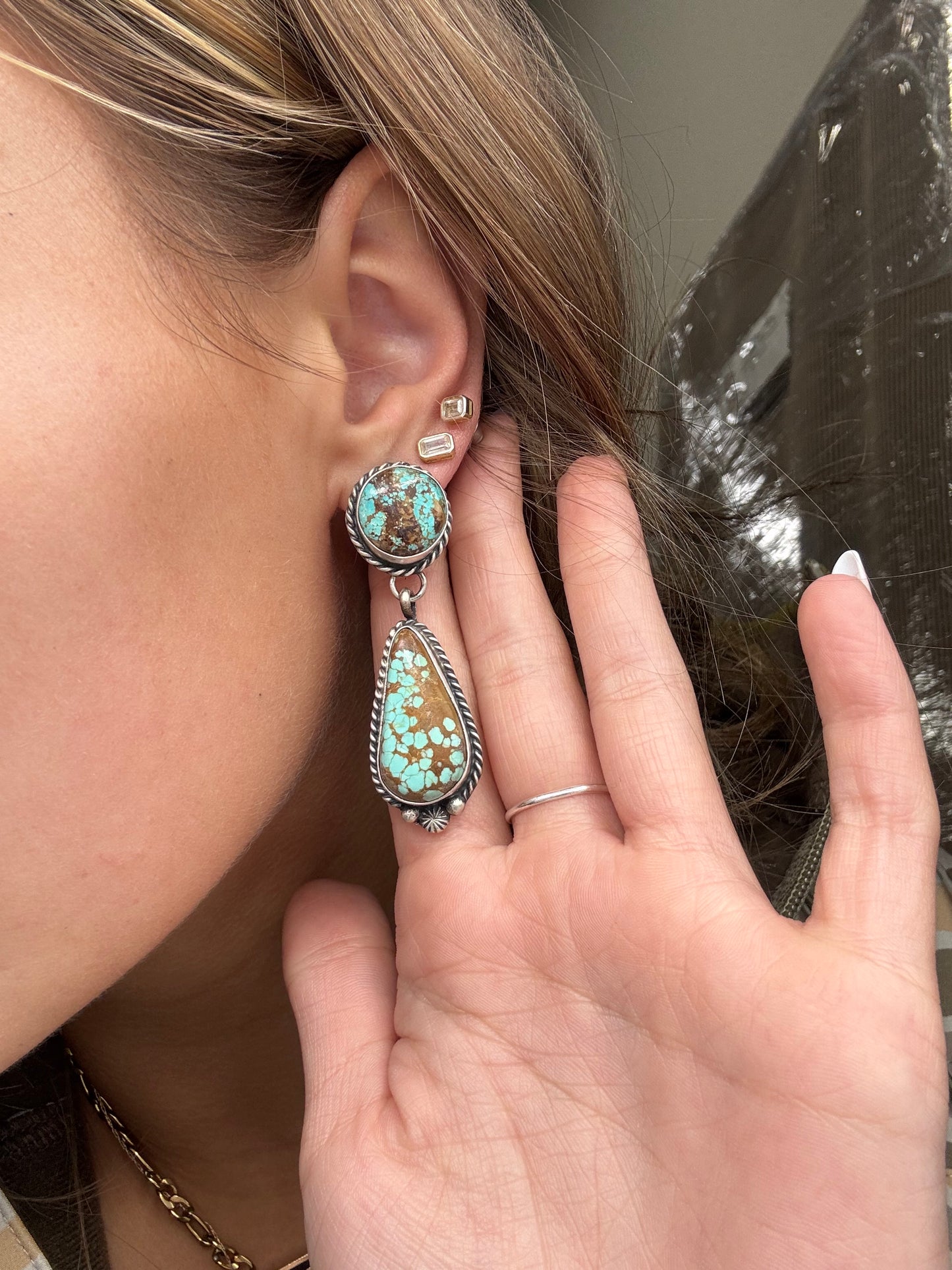 Mine #8 #826-4E Earrings by Chassity Belone, Navajo
