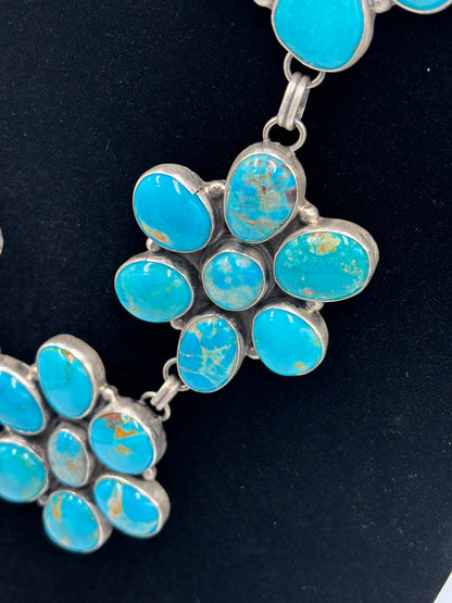 Turquoise #913-8 Cluster Necklace by Ella Peter, Navajo