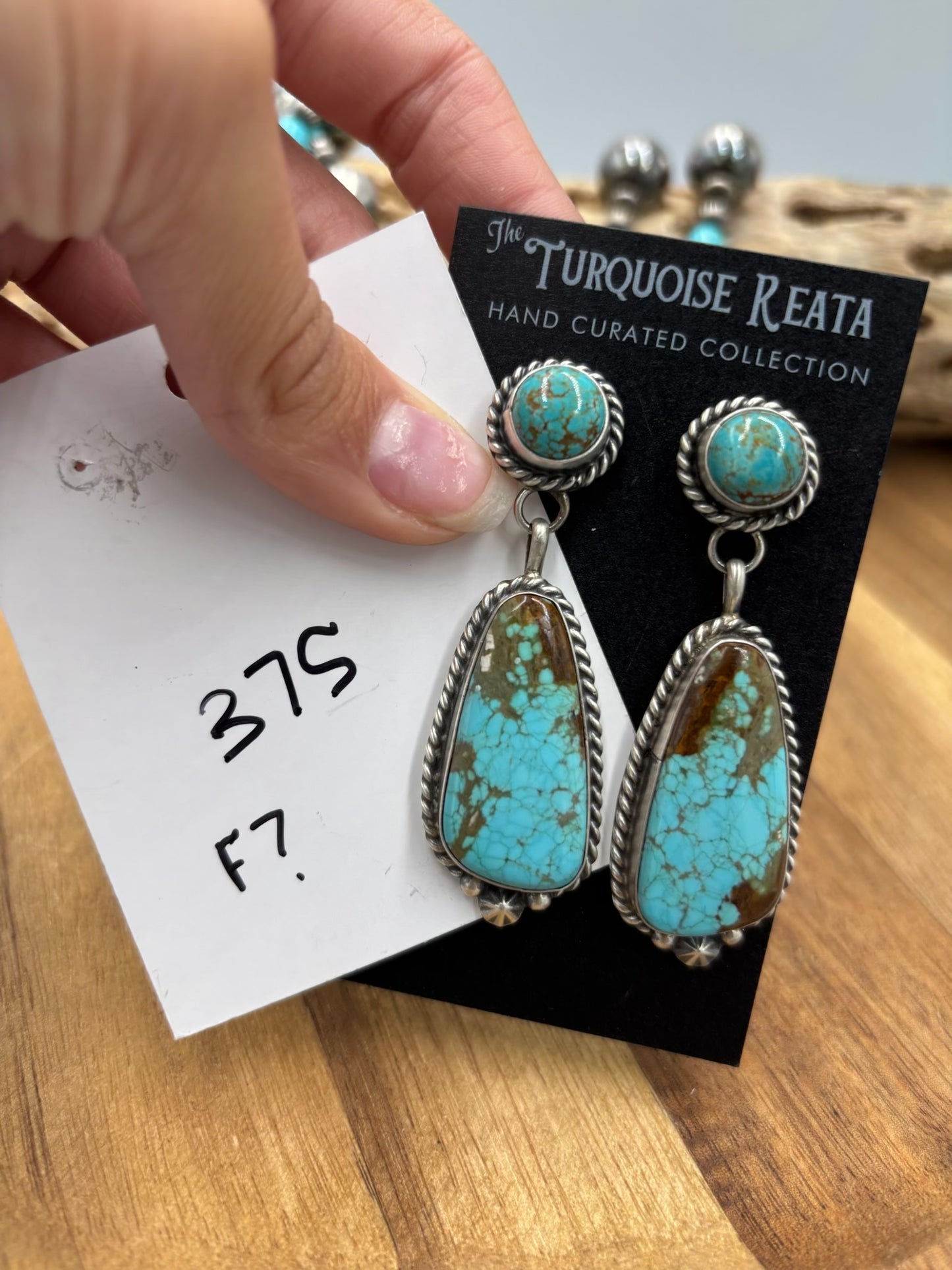 Mine #8 #812-10F Earrings by Chassity Belone, Navajo