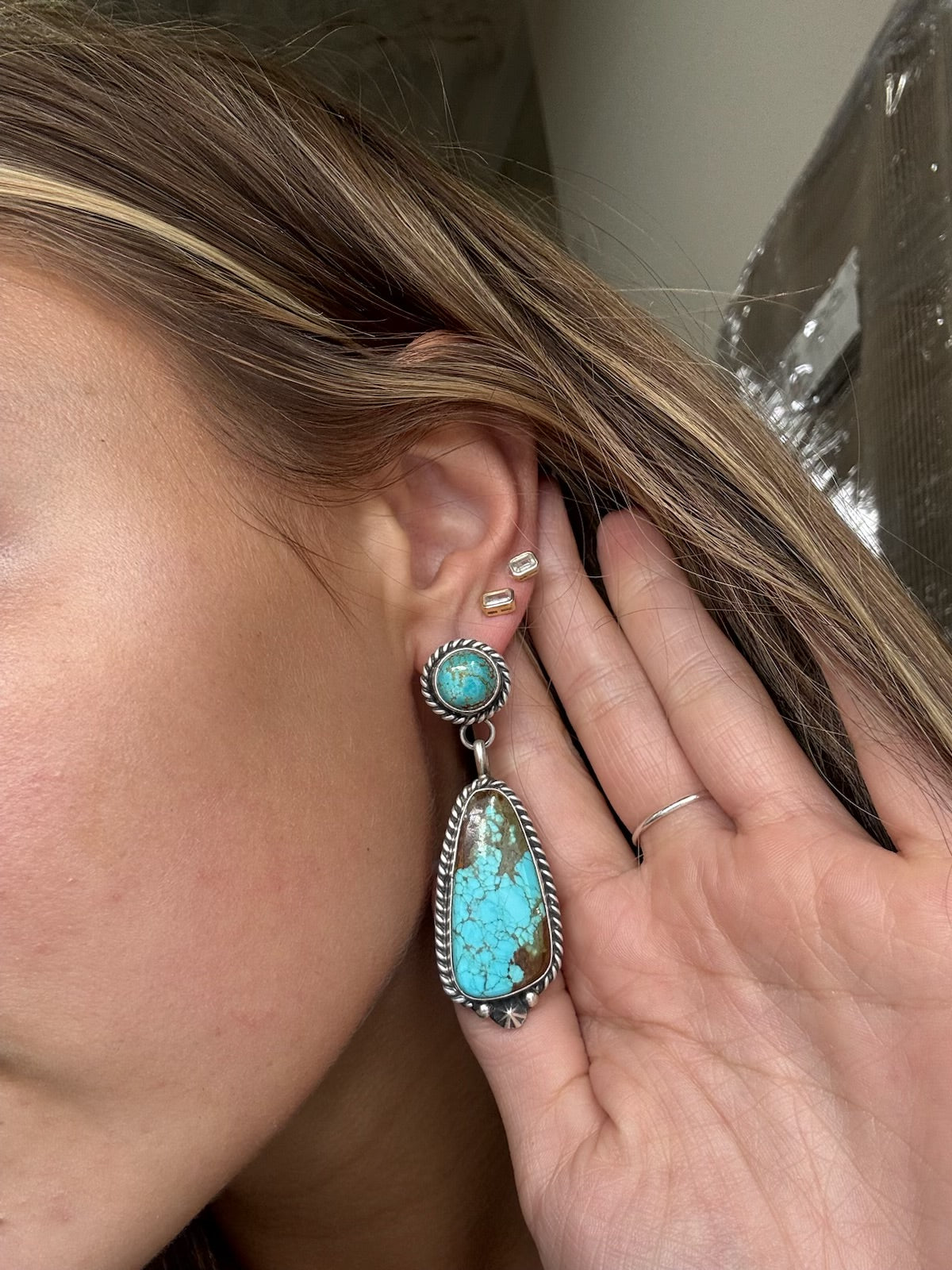 Mine #8 #812-10F Earrings by Chassity Belone, Navajo