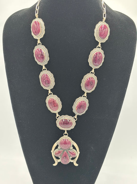 Purple Spiny #913-9 Lariat Necklace by Gilbert Platero