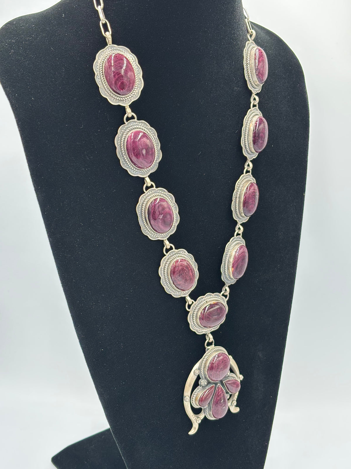 Purple Spiny #913-9 Lariat Necklace by Gilbert Platero