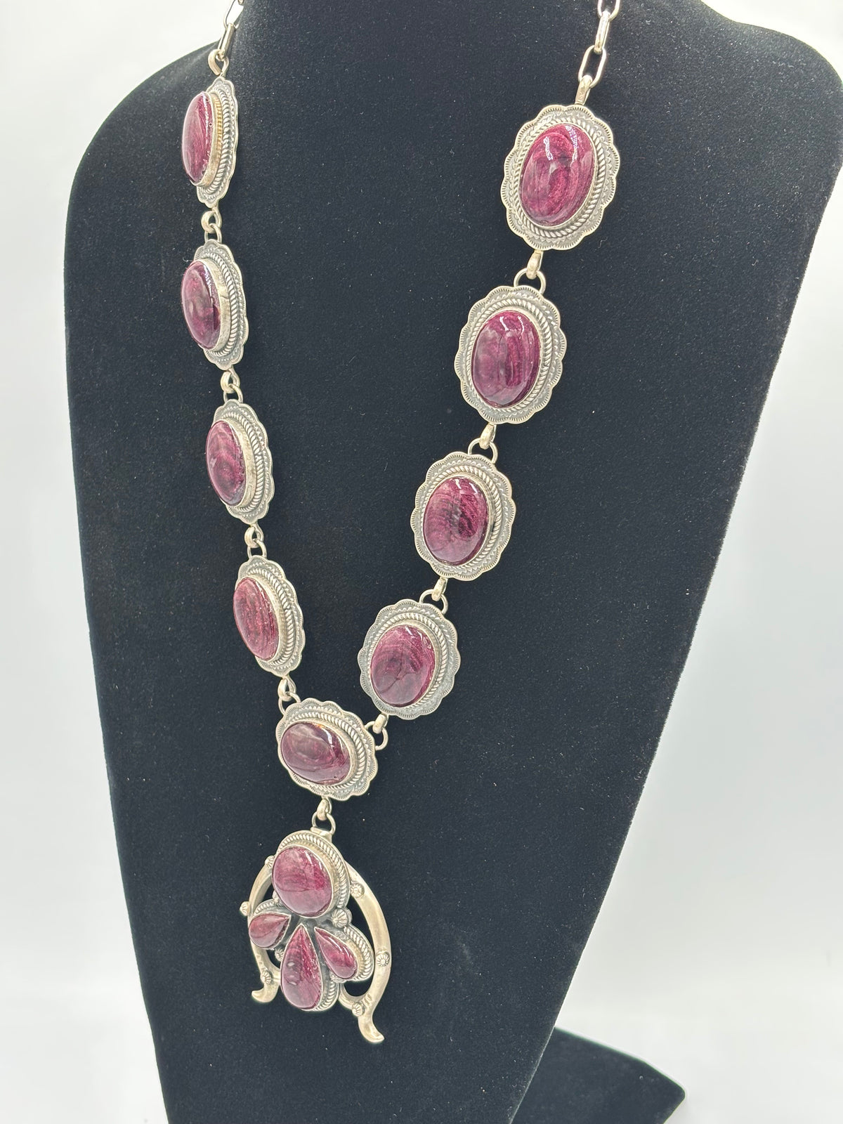 Purple Spiny #913-9 Lariat Necklace by Gilbert Platero