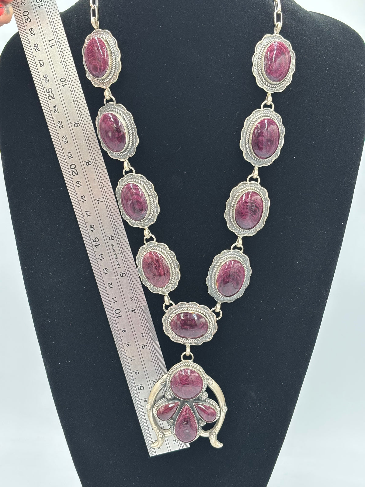 Purple Spiny #913-9 Lariat Necklace by Gilbert Platero