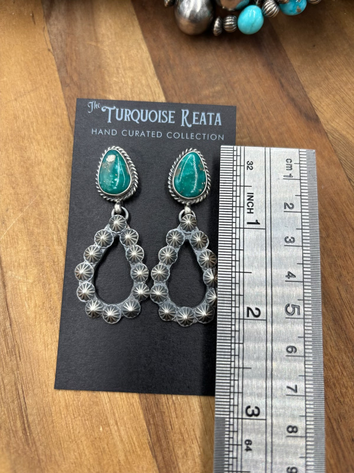 Kingman Turquoise #812-6D Earrings by Kevin Billah, Navajo