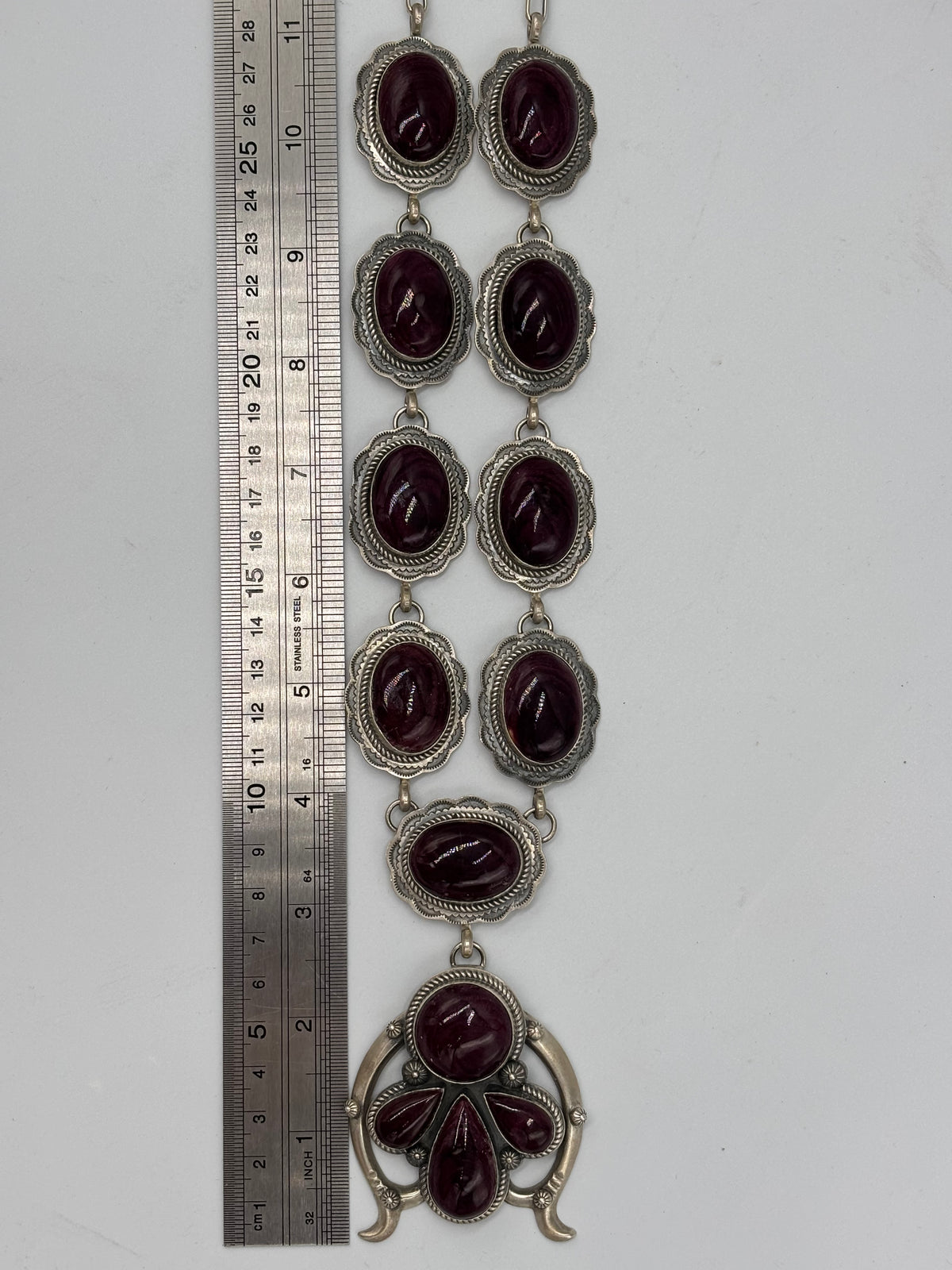 Purple Spiny #913-9 Lariat Necklace by Gilbert Platero