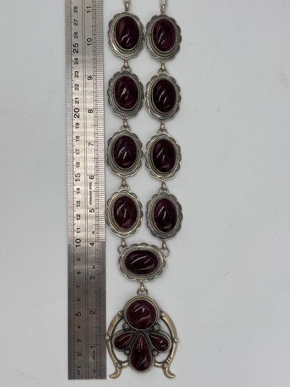 Purple Spiny #913-9 Lariat Necklace by Gilbert Platero