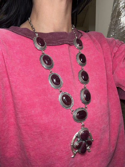 Purple Spiny #913-9 Lariat Necklace by Gilbert Platero