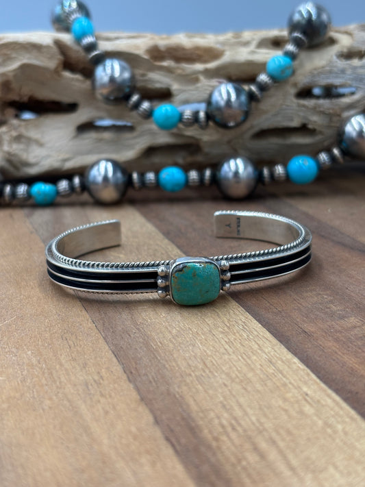 Turquoise Cuff #9826-10 by Yazzie, Navajo