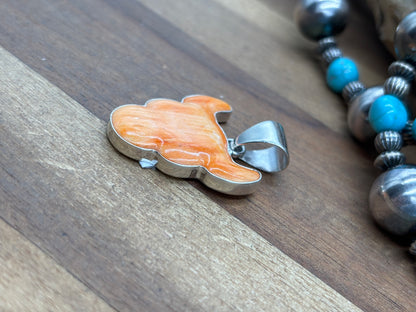 Orange Spiny #913-10 Cow Pendant