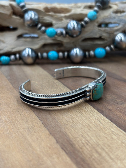 Turquoise Cuff #9826-10 by Yazzie, Navajo